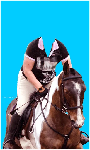 Horse With Man Photo Suit HD