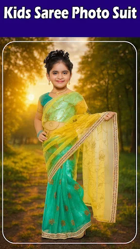 Kids Saree Photo Suit / Editor