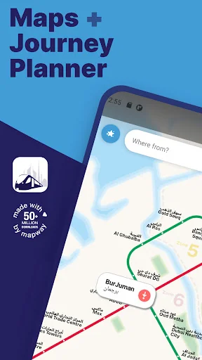 Dubai Metro App: Route Planner screenshot 1