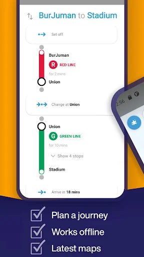 Dubai Metro App: Route Planner screenshot 3