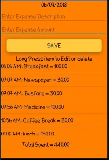 My Daily Expenses Diary