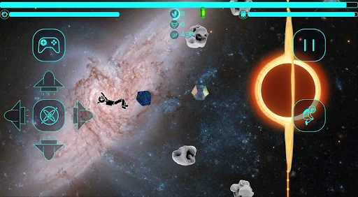 Astronaut Stickman in a Space 