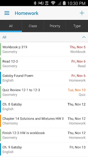 myHomework Student Planner screenshot 1