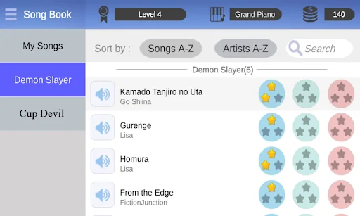 Piano Tap Kimetsu Demon Slayer screenshot 1