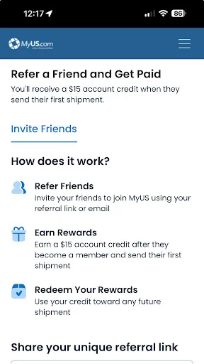 MyUS Global Shipping App screenshot 4