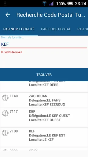 Code Postal Tunisie