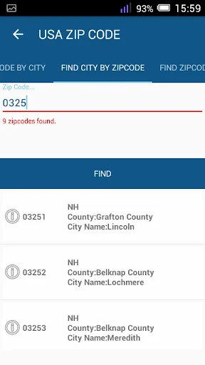 USA Zip/Area Code screenshot 3