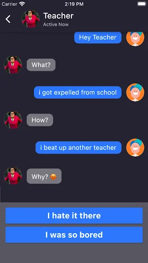 Scary Bad Teacher Chat Master screenshot 3