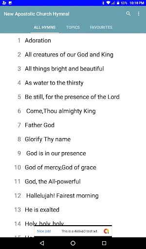 New Apostolic Church Hymnal screenshot 1