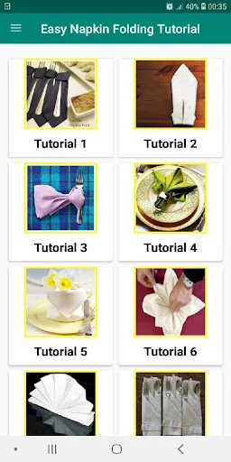 Table Napkin Folding Tutorial