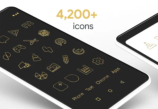 Lines Gold Pro - Icon Pack screenshot 2