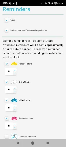 Mikvah Calendar - Your Home