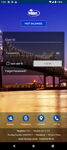 Neighbors FCU Mobile Banking screenshot 1