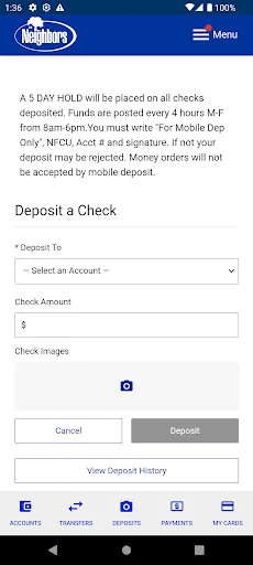 Neighbors FCU Mobile Banking screenshot 4