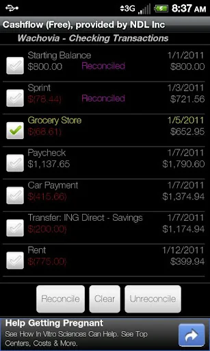 Cashflow screenshot 3