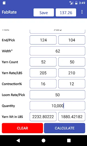 FabRate - Textile Calculator
