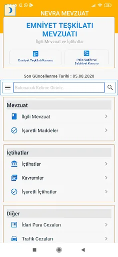Emniyet Teşkilatı Mevzuatı