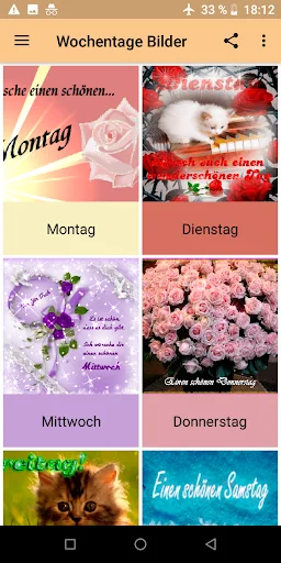 Wochentage Bilder