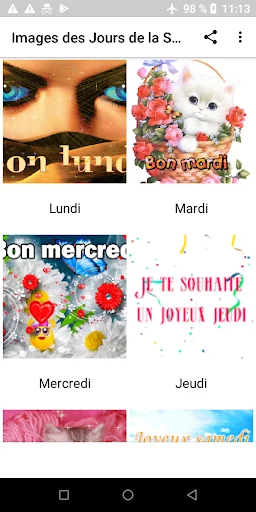 Jours de la semaine français