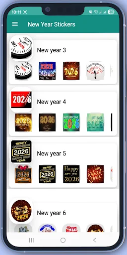 Happy New Year Stickers 2026