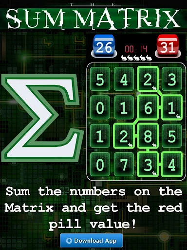 Sum Matrix Numbers Puzzle screenshot 1