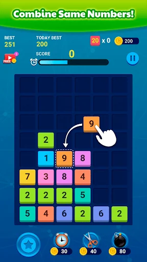 Merge Block: Number Merge Game screenshot 2