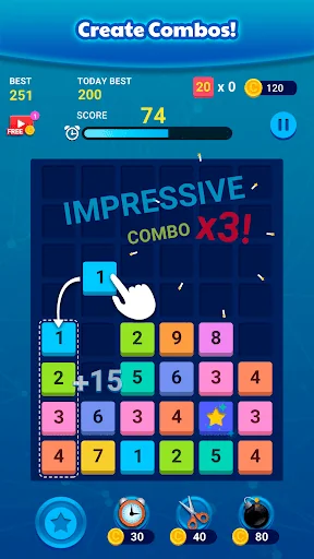 Merge Block: Number Merge Game screenshot 3