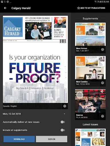 Calgary Herald ePaper screenshot 4