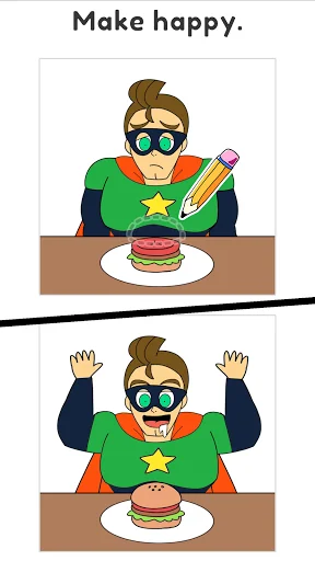 Draw Happy Hero - Help puzzle screenshot 1