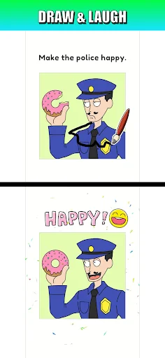 Draw Happy Police: Save all screenshot 1