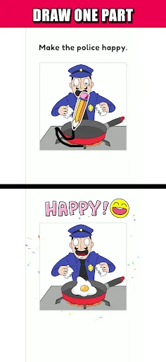 Draw Happy Police: Save all