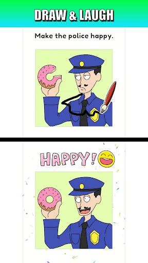 Draw Happy Police: Save all screenshot 4