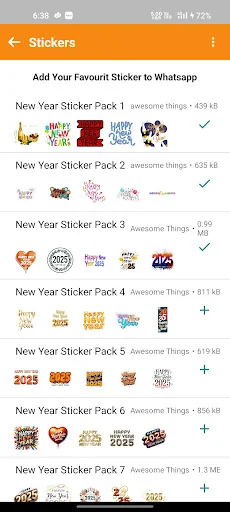 New Year Stickers for WhatsApp screenshot 3