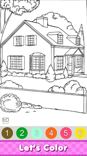 House Color By Number Book