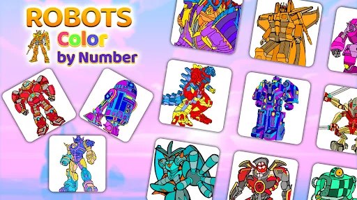 Robots Color By Number Book