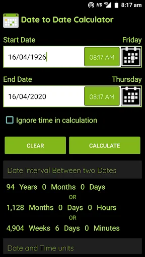 Date Calculator screenshot 4