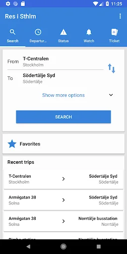 Res i STHLM: SL trip planner