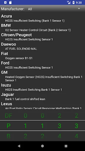 OBDII Trouble Codes screenshot 1