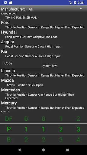 OBDII Trouble Codes screenshot 2