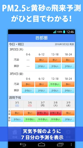 PM2.5と黄砂の予測 大気汚染予報