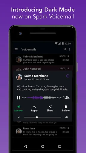 Spark Voicemail screenshot 2