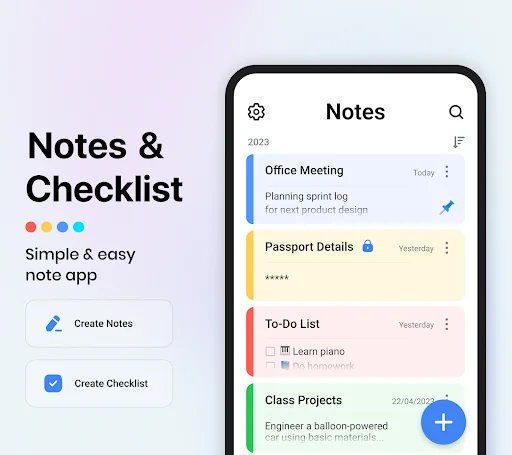 Notes - Checklists & Notepad