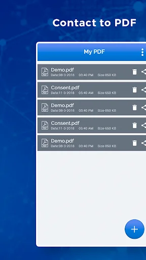 Contacts To PDF - Phone Contac