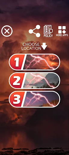 Lightning and rain simulator