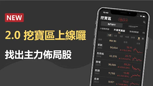 籌碼大股東 - 跟著大股東買股票，飆股 主力 籌碼查詢 選股 screenshot 2