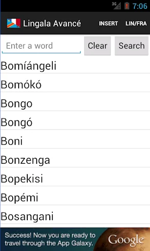 Lingala Avancé