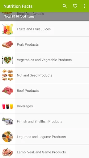 Nutrition facts screenshot 2