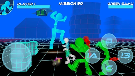 Stickman Neon Street Fighting