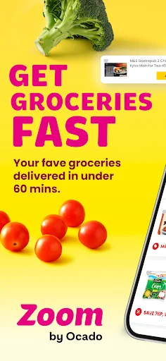 Zoom by Ocado | Food Delivery screenshot 1