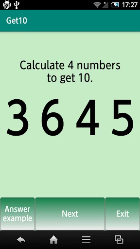 Calculate 4 numbers to get 10